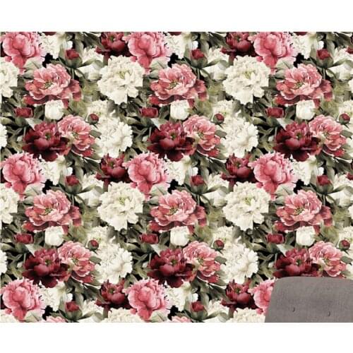 Peel and Stick Wallpaper Removable Vinyl Self Adhesive Wall Idyllic Watercolor Floral Leaf Renovation Home Decorative Stickers