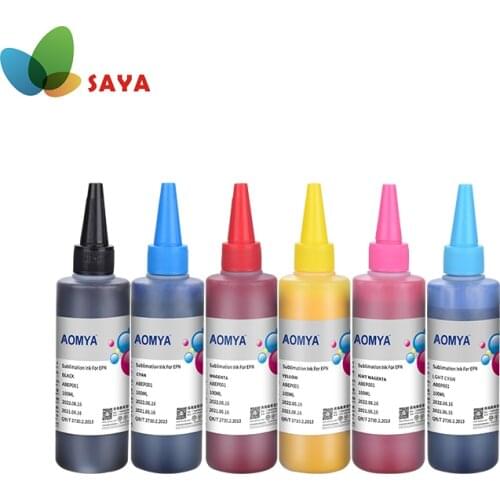 Sublimation Ink Heat Transfer Ink For EPSON Inkjet Printer R230 T50 R270 1390 (6 colorx100ml)