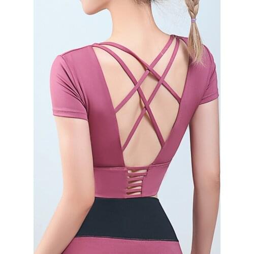 Sports Fitness Yoga Sexy Beauty Back Speed Dry Breathable Gathering Shock Absorbent Yoga