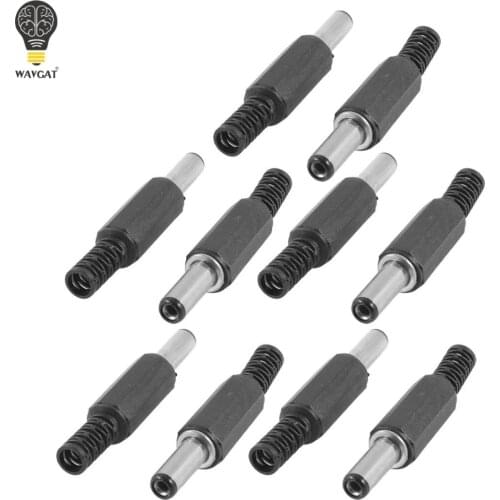 Suq 10PCS x Black Plastic Cover 2.1x5.5mm Male DC Power Plug Jack Connector WAVGAT