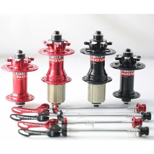 Novatec D711SB D712SB ultra-light disc brake bearing MTB mountainRed Black color bike hub bicycle hubs 28 32 holes