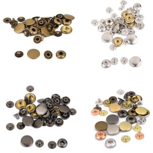 High Quality 10x Popper Snap Fastener Press Stud DIY Sewing Leather Craft Clothes 15mm Silver/Bronze/Black for Jeans Bags Decor