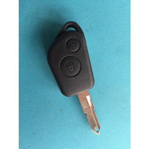 1Pcs Of New Replacement Key Shell Blank For Peugeot 306 2 Buttons Remote Fob Case With Uncut Blade No Logo Keyless Auto Parts