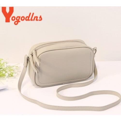 Yogodlns Sling Shoulder Bags PU Leather Vintage Crossbody Bags Women High Quality small square solid color purse for summer