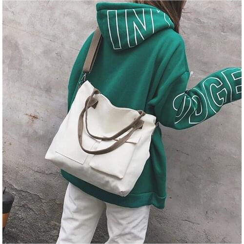 Womens Canvas Handbags Female Diagonal cross Literary Simple Vintage Messenger Bag Canvas Bag Shoulder Bag Messenger Purse