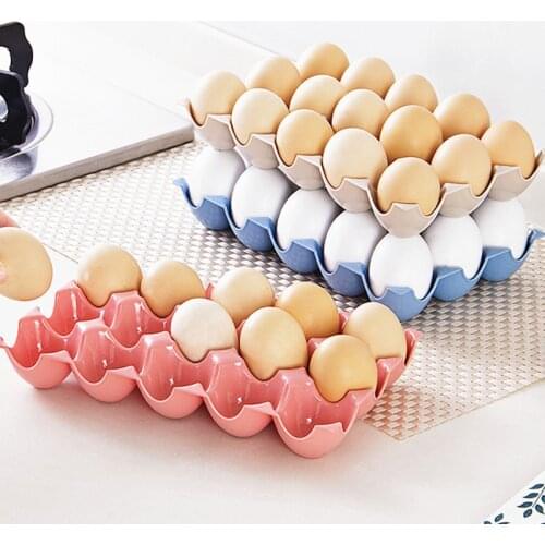 1Pcs Kitchen Egg Storage Box Home Food Container Organizer Refrigerator Storing Egg Tools 15 Eggs Storage Boxes Kitchen Tool New
