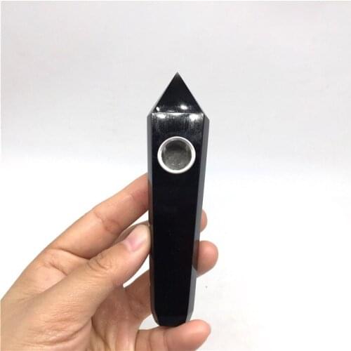 1pcs Natural Quartz Crystal Labradorite Stone Smoking Pipe To Heal 10.5x3x1.9cm Crystal Stone Decoration