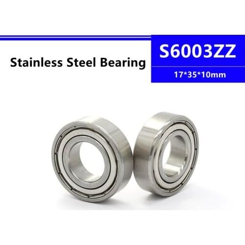 10pcs/40pcs S6003ZZ 17*35*10mm Stainless Steel Deep Groove Ball Bearing 17x35x10mm S6003-2RS S6003Z SB6003ZZ