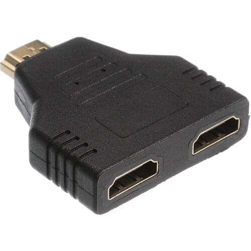1080P HDMI Male to 2 Female 1 In 2 Out Splitter Converter Head Adapter HDMI Male to Female for HDTV Tablet XBOX PS4 Projector