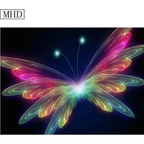 3D Butterfly Icon 5d diy Diamond Painting Cross Stitch Butterfly Full Square Drill Crystal Mosaic Home Decor Kit