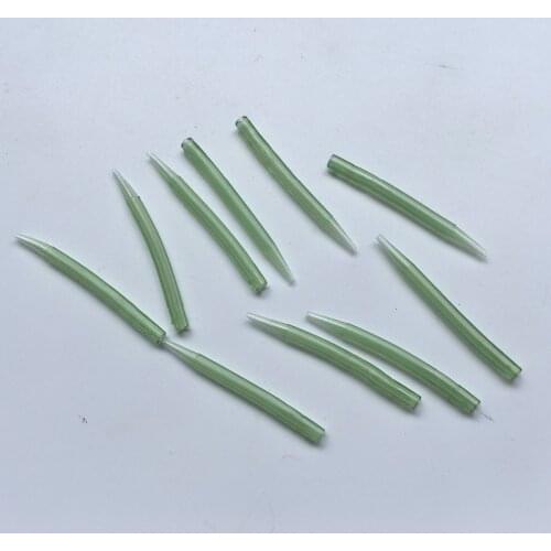 50pcs anti tangle sleeves connect with hook for carp fishing tackle accessories green 37mm brown 54mm