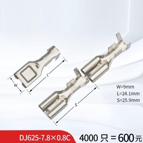 500/2000 Pcs 2.8 MM Automobile Female Connector Tinned Wiring Terminal 2.8 Series Connector Plug In Spring DJ614A-2.80.8A