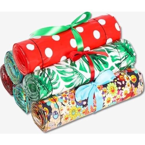 500Pcs Mail Bags Poly Envelope Personality Colors Printing Cute Pattern Packing Clothing Express Bag Mailer Postal Shipping Bags
