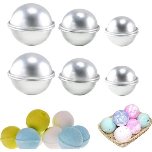 6Pcs DIY Bath Bomb Mold Sphere Round Ball Molds Tool Supplies GQ