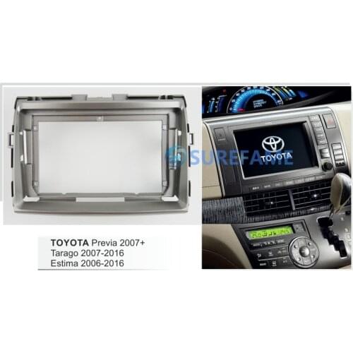9inch Car Fascia Radio Panel for Toyota Previa 2007+;Tarago 2007-2016;Estima 2006-2016 Dash Kit Facia Bezel Adapter Plate Trim