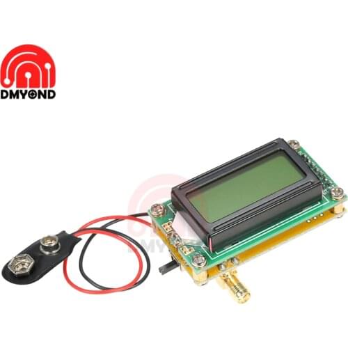 9V 1-500MHz Digital RF Frequency Counter Hertz Tester Meter Module 0802 LCD Display with Battery Clip Cymometer for Ham Radio