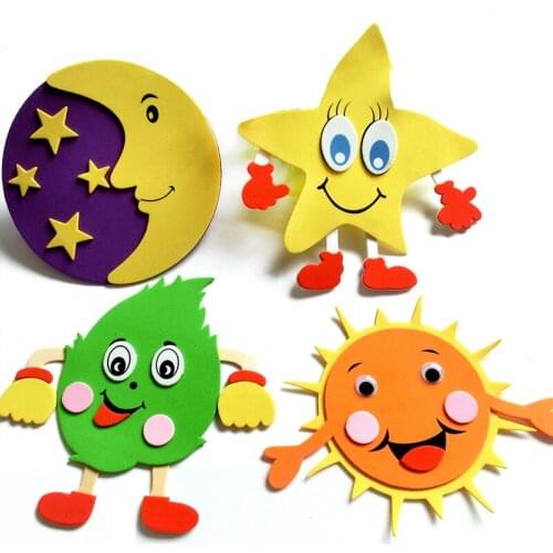 Party Backdrops Sun stars Moon Green Leaves Cartoon kindergarten Party DIY decoration for Christmas decoration