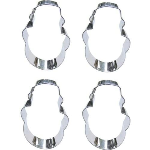 Little snowman shape 4 piece biscuit cutting molds, baking tools, cake decorating soft candy tools
