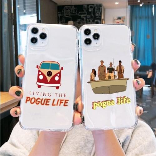 JAMULAR Outer Banks Livin' the Pogue Life Phone Case For iPhone XS MAX 11 Pro 7 X XR SE 2020 8 6 Plus Clear Soft TPU Cover Coque