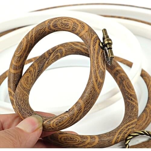 5 Sizes Embroidery Hoops Rings Frame Flexible Round Display Wood Hand Sewing Accessories For DIY Cross Stitch Needle Craft Tool