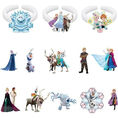 Disney Princess Aisha And Prince Couple Ring Simple Style Creative Design Ring Frozen Character Ring Acrylic Resin Ring