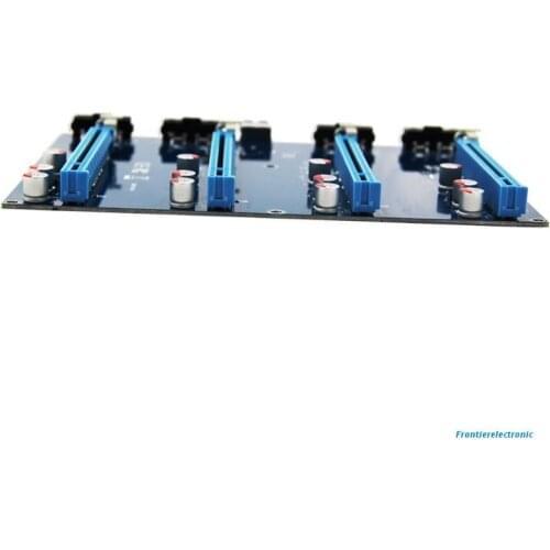PCIE X1 To 4PCI-E X16 Expansion Kit 1 To 4 Port PCI Express Switch Multiplier Hub 6pin SATA USB Riser Card for BTC Miner