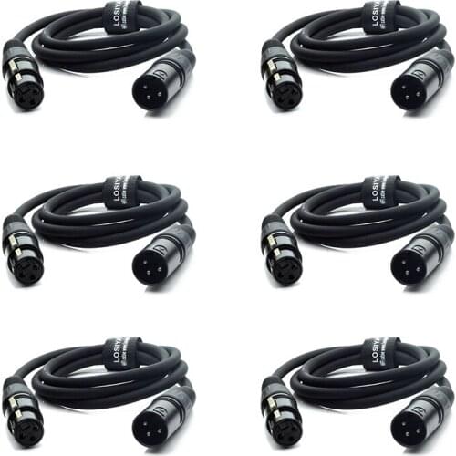 6pcs/lot Hot sell high quality 10 meters dmx cable for moving head par light dmx console 10 m stage lighting signal line