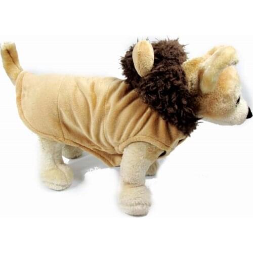 Cute Pet Dog Cat Clothes Lion Cosplay Costume For Cat Dog Halloween Christmas Clothes Fleece Dog Warm Coat Jacket