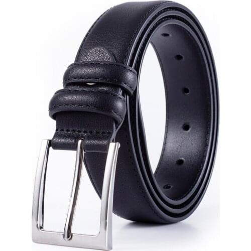 Tailor Smith Buckle Men Leather Belt Luxury Fashion Black Brown Golden Casual Boy Waist Belt Cow GenuineVintage Pin Buckle Belt