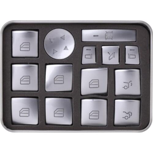 Car Window Glass Lift Button Sticker For Mercedes Benz A B C E GLA CLA GLK GL ML GLE Class