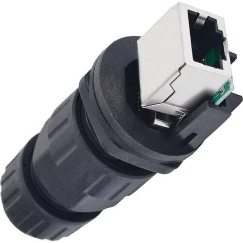 New RJ45 Interface IP68 Network Waterproof Connector Durable Electrical Connectors 10mm Hole 8 Core For Outdoor AP Box Mayitr