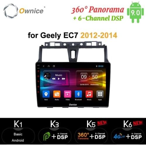 Ownice carplay Android 10 360 Panorama Car Radio Audio dvd player Navi GPS DVR 4G LTE DSP Optical for Geely EC7 2014 2015 2016