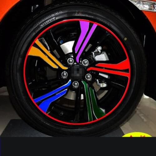 Powder Carbin Fibre Colors 17 Inch Wheels Rims Stickers For Honda Civic 2016 BA059A