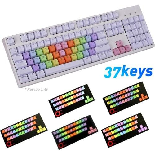 Durable 37 Keys PBT Backlight Colorful Mechanical Keyboard Keycaps Cover Replacement Keyboards Backlight Stylish Mice Keyboards