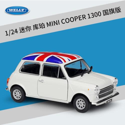Welly Diecast Car 1:24 Simulation Model Car MINI COOPER 1300 Metal Toy Car Toys For Children Boys Gift Collection Decoration