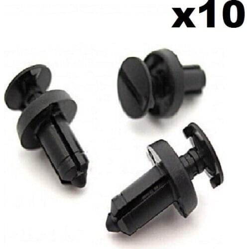 10x For Renault Plastic Trim Clips- Fit into a 6.5mm Hole. Used on many models