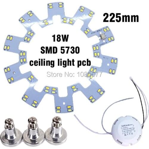 18w x2 Double Color SMD 5730 LED Ceiling Light pcb Retrofit Magnet Board Remould Plate With Driver and Magnetic Legs
