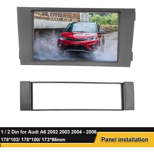 2 Din Fascia For Audi A6 2002-2006 1 Din Fascia For AUDI A6(4B) 2000 - 2001 Stereo Frame Panel Dash Installation Bezel Trim Kit