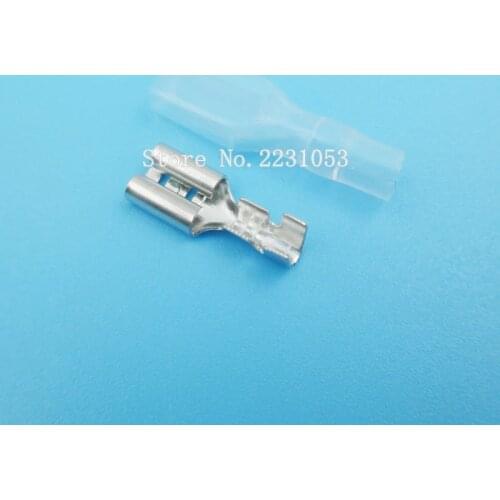 200PCS/LOT 100Sets 4.8mm Crimp Terminal Female Spade Connector Splice With Case