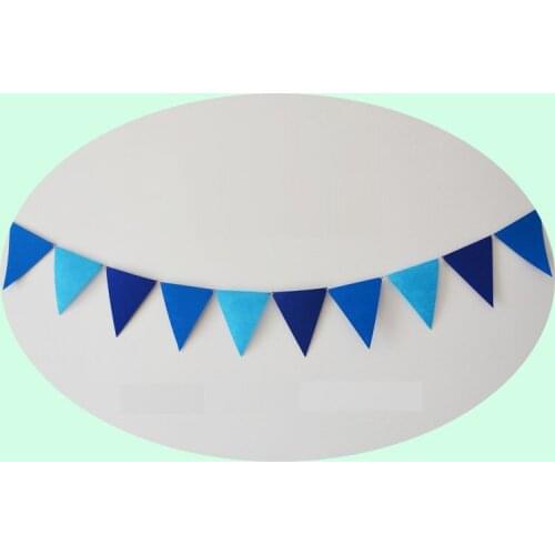 4M 12 Flags Blue Flags Sky Pennants Mens Birthday Bunting Boys Day Banner Lively Flags Decoration Supplies