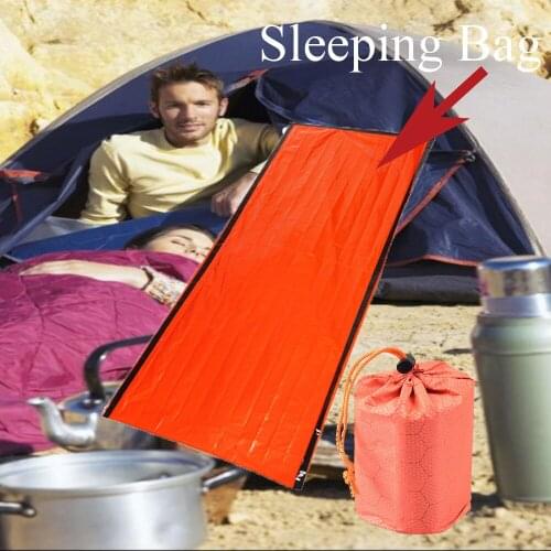 PE Aluminum Film First Aid Sleeping Bag Prevention Disaster Relief Emergency Warm Sleeping Bag With Delivery Bag 200*90cm
