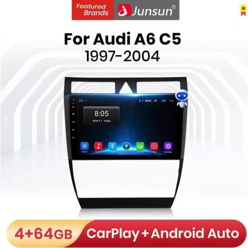 Junsun V1 Pro 4G Android 10.0 4G+64G Car Radio Multimedia Player For Audi A6 C5 1997 - 2004 GPS Navigation no 2din dvd
