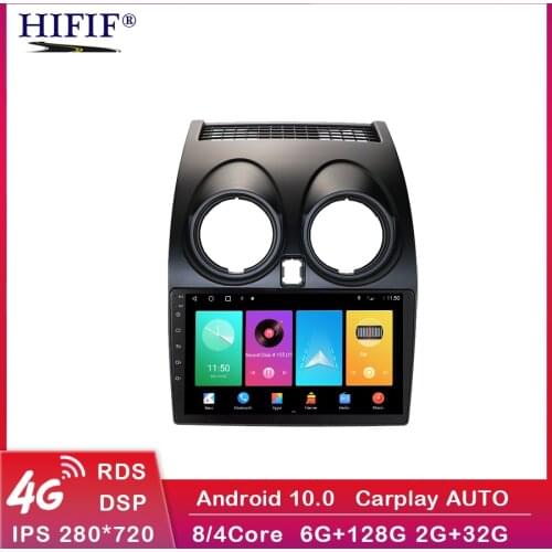 2din 4G Android 10 Car Multimedia Player For Nissan Qashqai 2006 2007 2008 2009 2010 2011 2012 2013 GPS Navigation Head Unit
