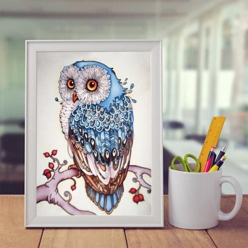 Free Post Full Drill Square Diamond 5D DIY Diamond Painting"Cute Owl"Diamond Embroidery Cross Stitch Mosaic Painting