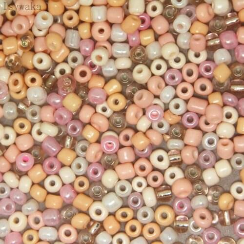 4mm 100pcs Peach multicolor Czech Glass Seed Spacer Beads Austria Crystal Round Beads For Kids Jewelry DIY Making Accessorie