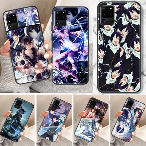 Japanese Yato Noragami Anime Phone case For Samsung Galaxy Note 4 8 9 10 20 S8 S9 S10 S10E S20 Plus UITRA Ultra black silicone