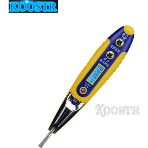MECHANIC digital display LED induction test pencil 12-250V AC DC breakpoint line detection electrician household electroscope