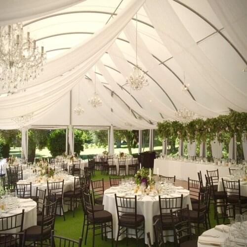 White ceiling drapery wedding event party decoration drape roof drapery flat fabric Wedding Decoration 0.7M x 10M