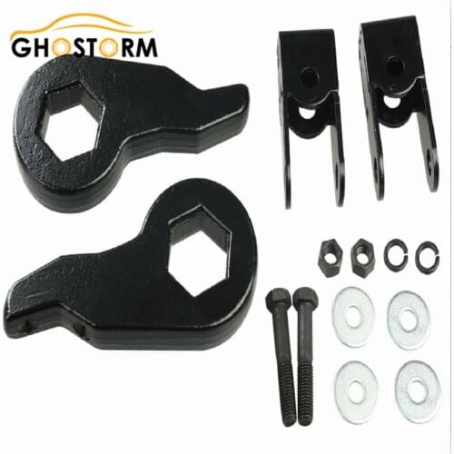 1"-3" Front Leveling Lift Kit For 1999-2007 GMC Chevy Sierra/Silverado 4WD Forged Torsion Bar Keys w/ Shock Extender