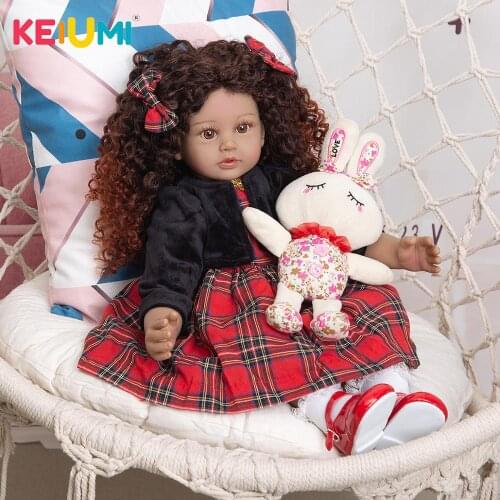 New Style KEIUMI Toddler Reborn Baby Dolls 60 CM Lifelike Lindo Newborn Babies Boneca Menina Doll Play Toys Kids Birthday Gifts